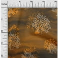 thumbnail image 2 of oneOone Tissu Popeline de Coton Marron Coraux de Mer Matériel de Robe Tissu Imprimé Tissu au Mètre 42 Pouces de Large, 2 of 4