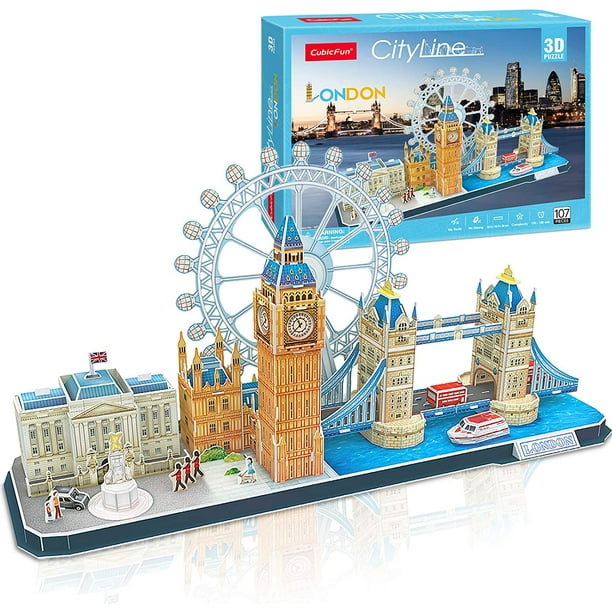 CubicFun 3D Puzzles for Adults London Cityline Puzzles for Gifts for  Teenage Girls Architecture Building Gifts for Women Men, Tower Bridge, Big  Ben