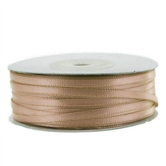 Double Faced Satin Ribbon, 1/8-inch, 100-yard, Toffee
