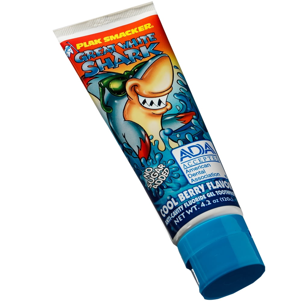Plak Smacker Great White Shark Cool Berry Flavor Toothpaste 4.2oz