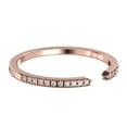 thumbnail image 3 of 4mm Width Open Design 0.22ct Diamond Moissanite 18K Rose Gold Over Silver Wedding Band, 3 of 4