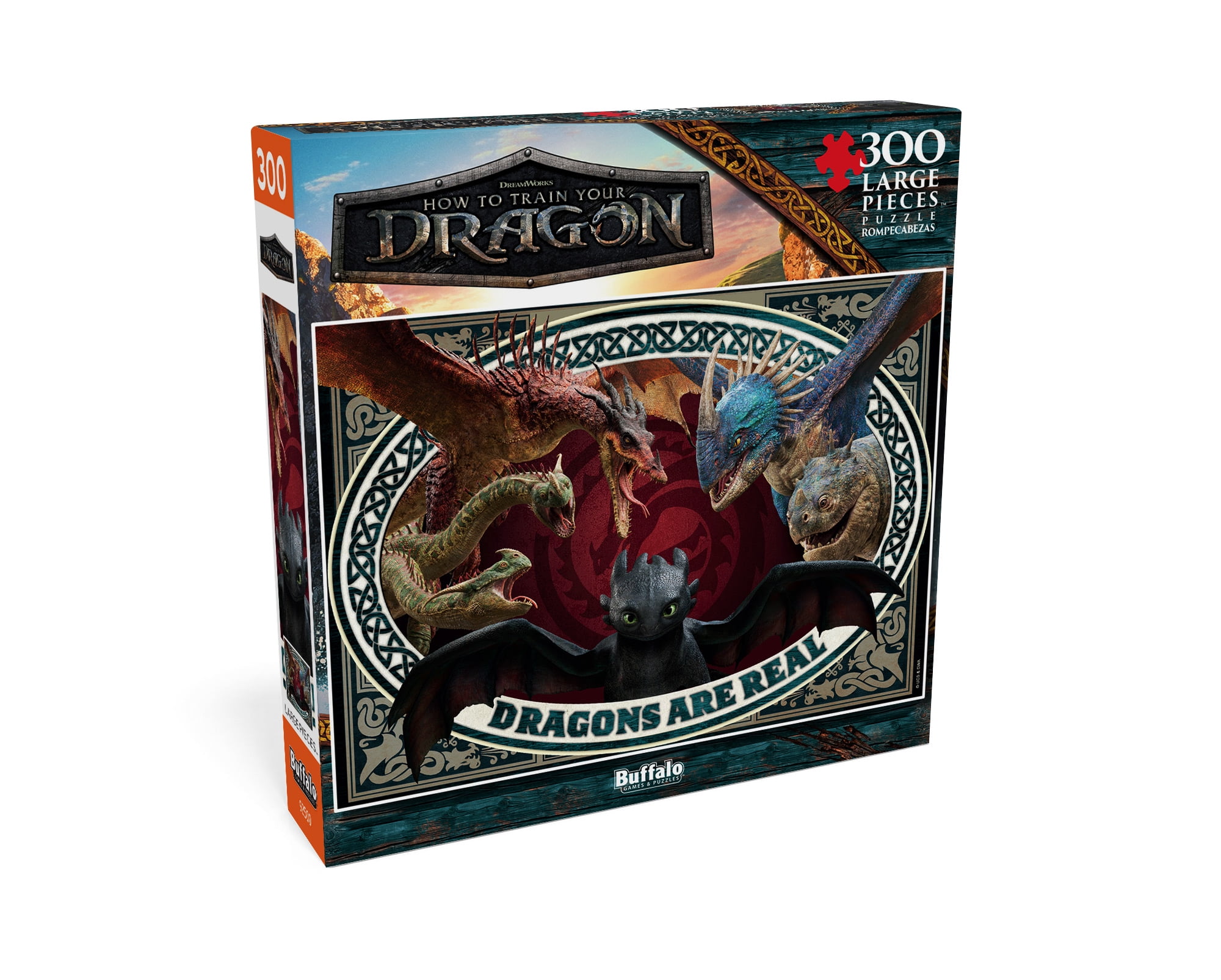 Buffalo Games Dragons are Real 300-Piece Interlocking Jigsaw Puzzle for Adults Ages 14-99 Years
