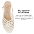 thumbnail image 5 of Journee Collection Womens Cassandra Tru Comfort Foam Faux Leather Woven Sandals, 5 of 7