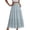 Light Blue 1, variant on Women's Tiered Maxi Skirt Solid Eyelet Embroidered Elastic Waist Scalloped Hem Boho Beach Casual Long A Line Skirts