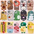 thumbnail image 2 of Funda de teléfono con dibujos animados en 3D, carcasa trasera de silicona suave a prueba de golpes para Iphone 11, 12, 13 Pro Max, 12Mini, X, Xs Max, Xr, 7Plus, 8Plus, Se2020 Fivean unisex, 2 of 2