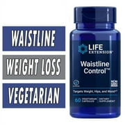 Life Extension Waistline Control - S. indicus, mangosteen, Meratrim, healthy weight, waistline - Gluten-Free, Non-GMO - 60 Vegetarian Capsules