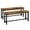 Rustic Brown, variant on Table Bench, Pair of 2, Dining Bench, Thickened Steel Frame, Wood Bench, Industrial Style, for Kitchen and Dining Room, 12''Dx38.5''Wx17''H, Rustic Black Brown