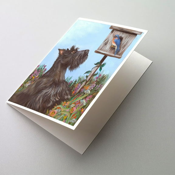 Scottie Curious Greeting Cards and Envelopes Pack of 8