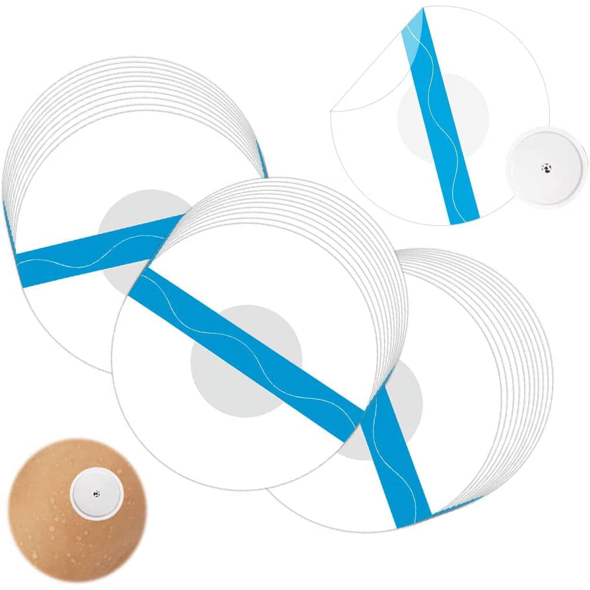 55 Pack Waterproof Transparent freestyle libre 2 Adhesive Patches for sports & swimming, Transparent Sensor Covers for Libre 2, Continuous Protectionfor 10-14 Days