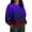 Purple, variant on VEKDONE Gradient Print Sweatshirt for Women Long Sleeve Crewneck Pullover Tops Fall Loose Fit Thin Workout Sweatshirts Fashion Y2K Clothes