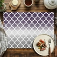 thumbnail image 2 of Placemats Set of 4, Purple and Gray Ombre Gradient Place Mats Morocco Pattern Tablemats Washable Placemat Table Decoration for Kitchen Table Dinner Party Home Decor Indoor Outdoor 13x19 Inch, 2 of 9