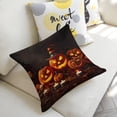 thumbnail image 5 of Pumpkin Lantern Linen toss pillowcase Decoration pillowcase Gift preferred 20x20" Cushion cover 4 set Sofa pillowcase Sofa bedroom living room car, 5 of 8