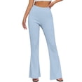 thumbnail image 5 of QATAINLAV Yoga Pants for Women High Waisted Butt Lifting Workout Flare Leggings Gym Running Tummy Control Trousers Light Blue XXL, 5 of 10