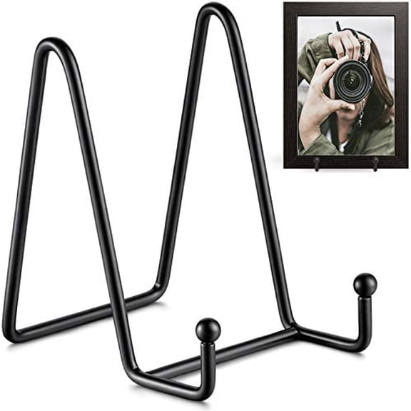 Plate Stands for Display - 4.5 Inch Plate Holder Display Stand   Metal Frame Holder Stand for Picture, Decorative Plate, Book, Photo Easel