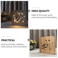 thumbnail image 4 of KONTONTY 1Set Desk Lamp Wood Carved Night Light Modern for Bedroom Use, 4 of 4