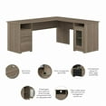 thumbnail image 4 of Cabot 72W L Shaped Computer Desk with Storage in Heather Gray - Engineered Wood, 4 of 5