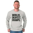 thumbnail image 4 of Worlds Okayest Gramps Relative Family Men's Big & Tall Long Sleeve Graphic Tee Brisco Brands 3X, 4 of 5