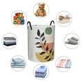 thumbnail image 6 of LNWH Laundry Basket, Boho Style Leaves Texture Pattern Foldable Laundry Hamper With Handles Waterproof, Small Size, 6 of 8