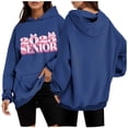thumbnail image 2 of Mode Décontractée pour Femmes à Manches Longues 2025 Sweat à Capuche Imprimé Chiffres Tunique Française Grande Taille Robe Décontractée Haut Décontracté Sweat à Capuche à Fermeture à Glissière pour Femmes Hiver, 2 of 3