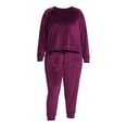 thumbnail image 4 of Terra & Sky Women's Plus Size Velour Pullover Top, 4 of 5