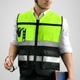 thumbnail image 6 of Reflective Safety Vest Soft with Reflective Strips Work High Visibility Yellow, 6 of 8
