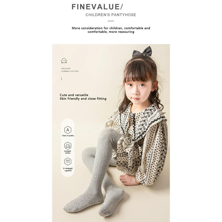  Finevalue Baby Girl Tights Thick Cable Knit Leggings