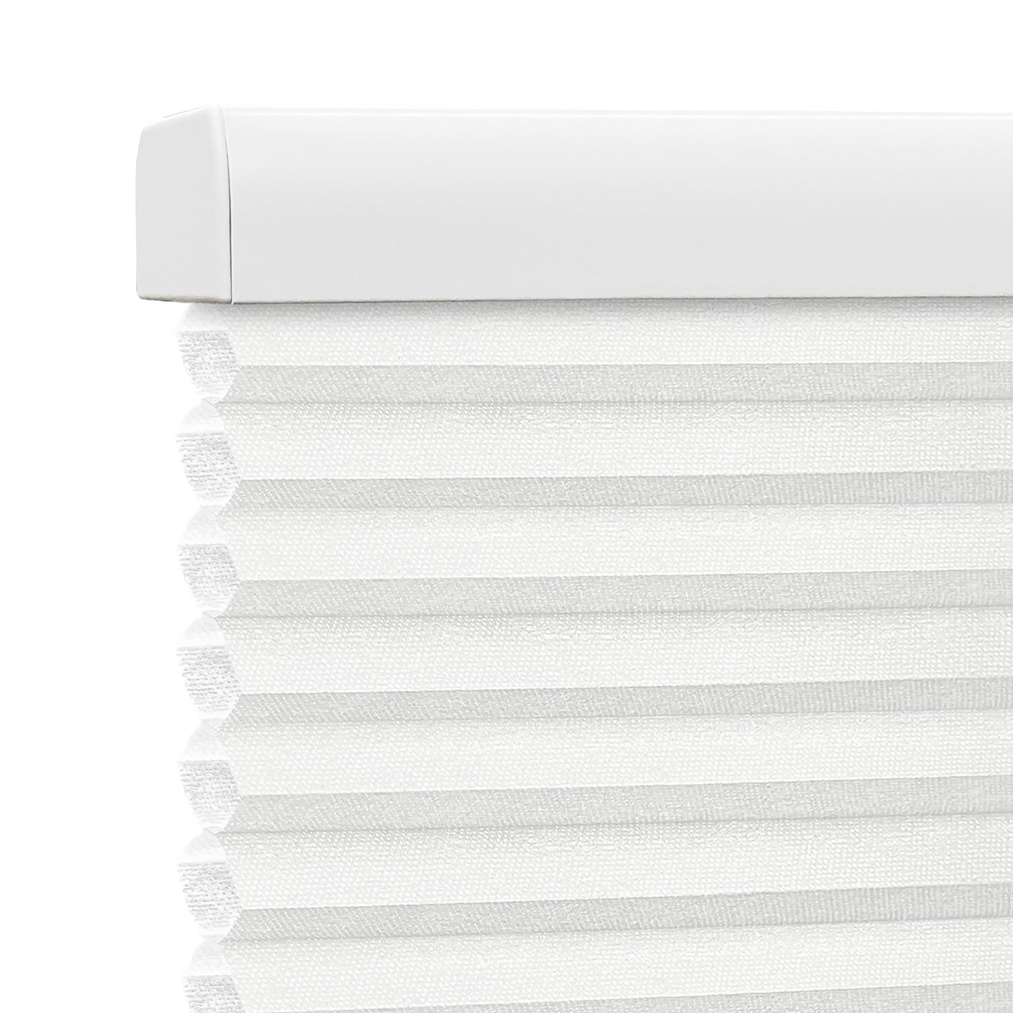 (2 pack) Mainstays Cordless Polyester Light Filtering Cellular Shade, 1-Piece, White, 27" W x 72" L