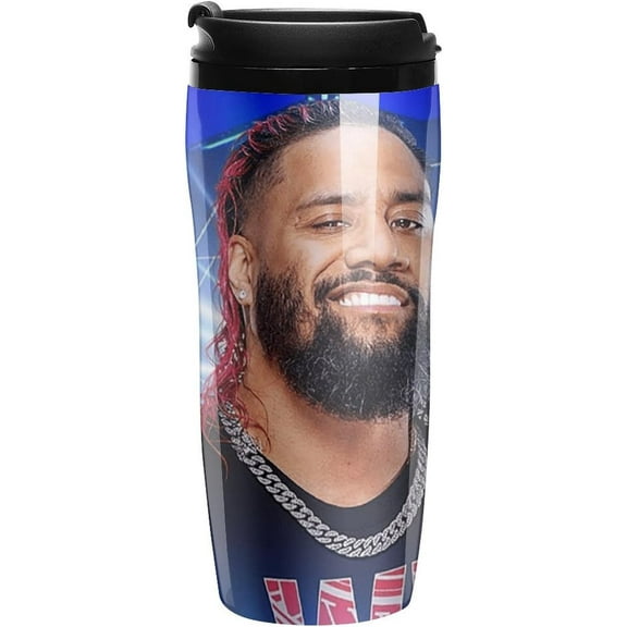 Jey Uso Merch Coffee Mug With Lids Thermos Plastic Travel Cup Reusable Cups For Hot And Cold Drink 350ml