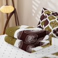 thumbnail image 6 of Homewish Minimalist Spiral Zipper Queen Comforter Set with Fitted Sheet and 2 Pillowcases,Vintage Bohemian Zipper Bedding Set,Dark Brown,Reversible,4pcs, 6 of 8