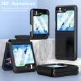 thumbnail image 4 of Designed for Galaxy Z Flip 5 Case with Hinge Protection,Samsung Flip 5 Heavy Duty Shockproof Full Body Protective Phone Case Cover for Z Flip 5 5G(2023)-Black2, 4 of 6