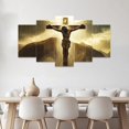 thumbnail image 3 of ZHONGYUTONG 5 Piece Christian Wall Art Jesus Pictures Set of 5 for Christ Church Dining Living Room Home Decor Cross Painting Canvas God Poster Prints Framed (10x16inx2pcs 10x20inx2pcs 10x24inx1pcs), 3 of 5
