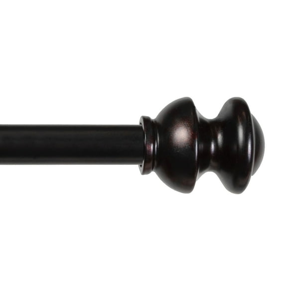 Kenney® Kendall 5/8" Standard Decorative Window Curtain Rod, 28-48", Antique Rust