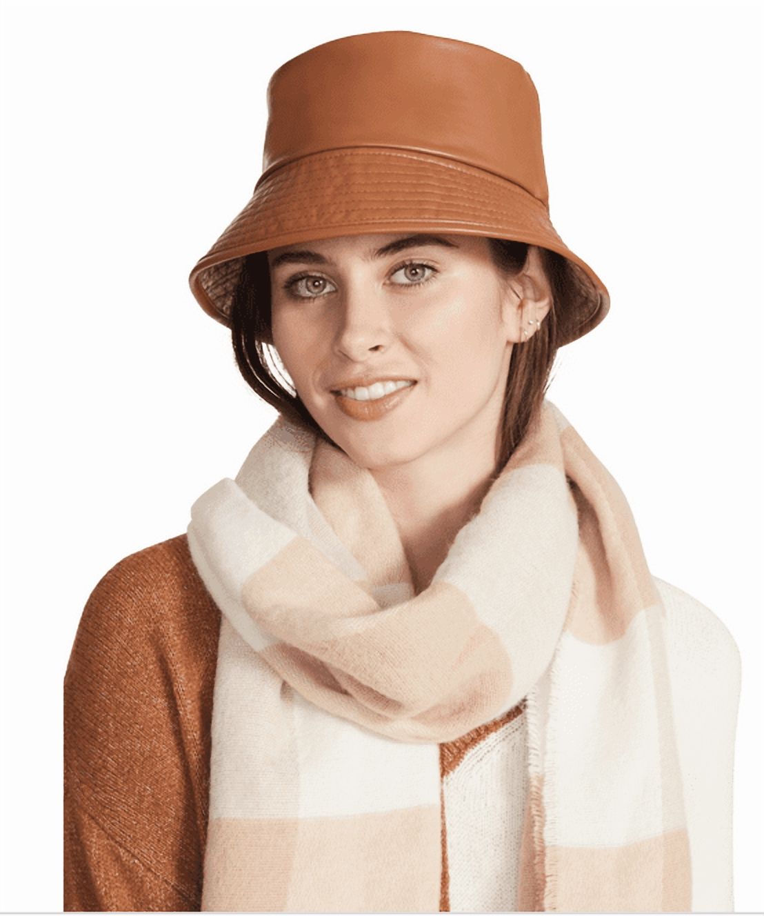 Steve Madden Women's Reversible Plaid Bucket Hat