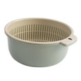 thumbnail image 3 of Kitchen Colander Bowl Multifunctional Fruit Cleaning Basin for Noodles Pasta Small Green, 3 of 8