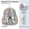 thumbnail image 5 of White Strawberry Plants Fruit Backpack for School,Cute School Bag,Schoolbag with Adjustable Shoulder Straps & Padded Back,13.4"x11"x4.7", 5 of 6