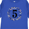 thumbnail image 4 of Inktastic 5th Birthday Flowered Wreath 5 Year Old Girl Girls Long Sleeve Toddler T-Shirt, 4 of 5