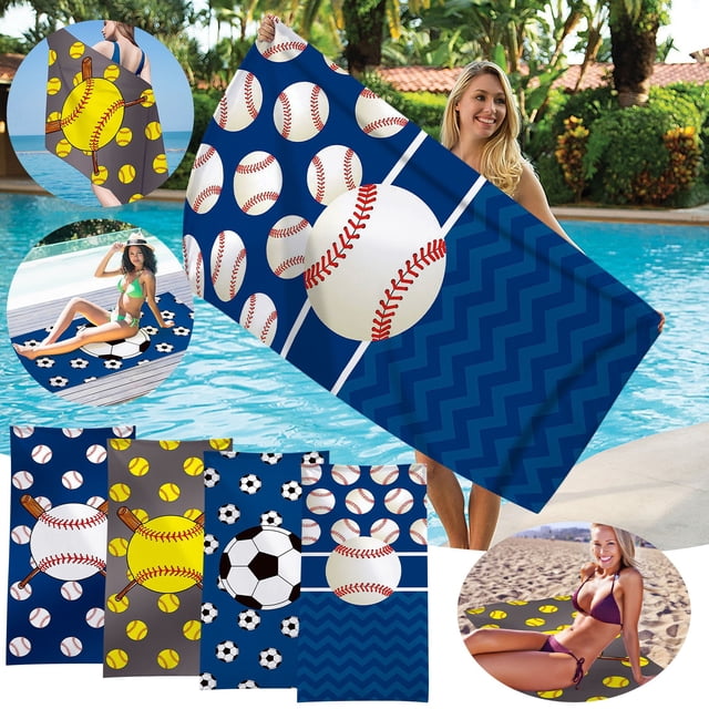 Sentmoon Deals Flyer Microfiber Beach Towel Super Lightweight Colorful Bath Towel Sandproof Beach Blanket Multi-Purpose Towel For Travel Swimming Pool 30x60 Inch Sales Items for the Day