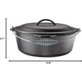 thumbnail image 5 of 9 Quart Pre-Seasoned Cast Iron Dutch Oven with Wire Bail Handle -  for Oven, Stove, Grill, Campfire, 5 of 6