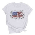 thumbnail image 2 of Cavosen Patriotic Shirts for Women Petite Patriotic Short Sleeve Crewneck Tops USA Flag Print T Shirts Lady M Independence Day Casual Tops Funny 4th of July Tunic Tees 2025 Summer Patriotic Clothes, 2 of 6