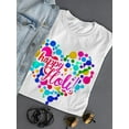 thumbnail image 3 of Happy Holi! Heart T-Shirt Women -SPIdeals Designs, Female 5X-Large, 3 of 4