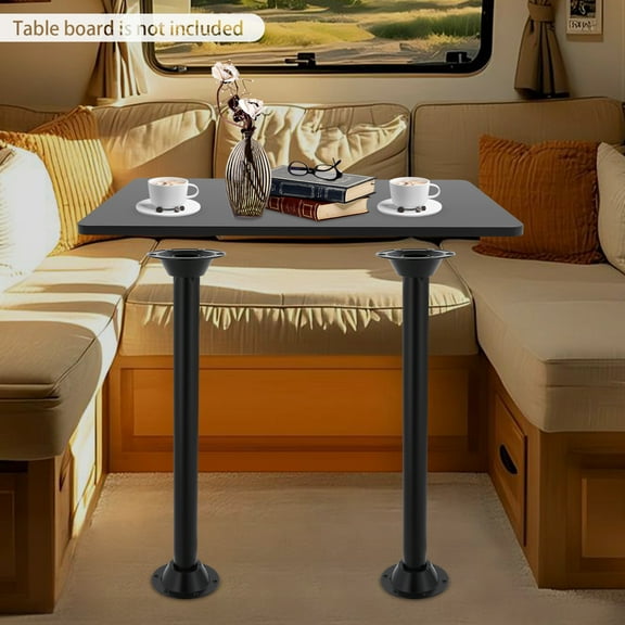 2 Pcs RV Table Leg RV Table Leg with Pre-drilled Mounting Base Camper Table Leg for RVs, Boats, Campers