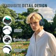 thumbnail image 3 of HOSHIYAMA Bluetooth Headphones Over Ear, Wireless Headphones Wired with 40 Hours Playtime Foldable HiFi Stereo Headset with Microphone, Soft Ear Pads, FM/TF for Cellphone/PC, 3 of 10