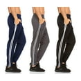 thumbnail image 6 of DARESAY Mens Joggers- Quick-Dry Mens Jogging Pants, Elastic Waist With Two Side Pockets, Athletic, Active Pants for Men, 3-Pack, Regular and Big Mens, 6 of 6