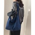 thumbnail image 5 of Kukuzhu Unisex Denim Shoulder Bag Canvas Crossbody Bag for Women Men Knot Tote Bag Casual Aesthetic Messenger Bag Large Hobo Bag, 5 of 7