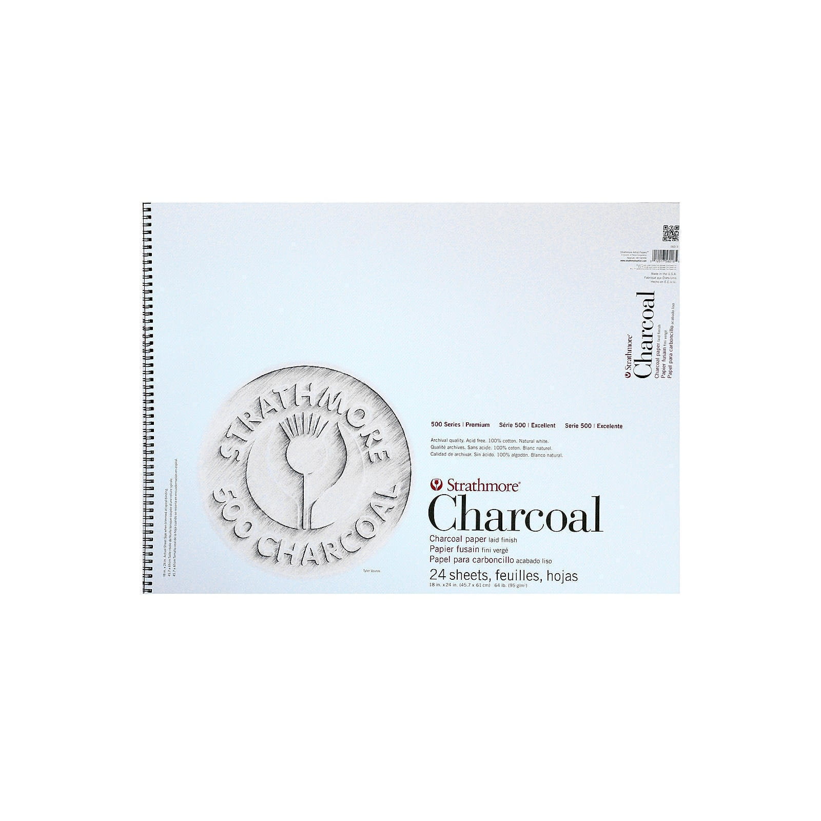 Strathmore Charcoal Paper Pad, 500 Series, 18 in x 24 in