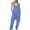 Sky Blue, variant on LEAVINGSUO Summer Fall Womens Plus Size Clearance $5 Fashion Women Casual Cold Shoulder Jumpsuit Solid Suspender Jumpsuits Wide Pocket Leg Pant Blue XL