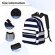 thumbnail image 3 of Easygdp Navy Blue And White Stripes Mochila Casual para Portátil, Mochila para Escuela, Viajes, Negocios, 3 of 6