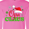thumbnail image 4 of Inktastic Opa Claus with Christmas Santa Hat and Snowflakes Long Sleeve T-Shirt, 4 of 5