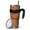 Halloween Icons Pattern, variant on 40oz Tumbler,Halloween Gnome Witches with Spooky Elements Insulated Tumblers with Removable Handle,Stainless Steel Double Vacuum Coffee Tumbler Cup with Straw for Home,Office,Travel,Party
