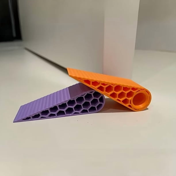 Tope de puerta a prueba de viento, diseño hueco, cuña creativa sin taladro for seguridad en el hogar y protección antipellizcos, 1 ud.
